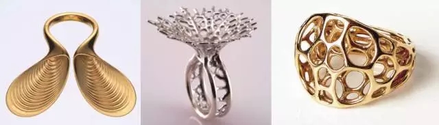 3D打印的叶形金戒指、菌丝银戒指、黄铜戒指.jpg
